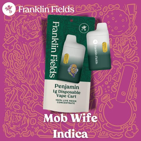 FF LIVE RESIN VAPE CART INDICA MOB WIFE 1G