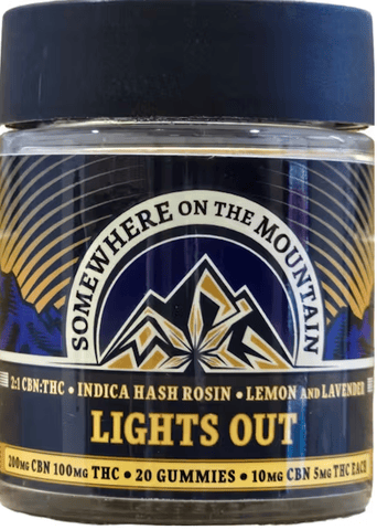 Lights Out Lemon Lavender Gummies 200mg CBD 100mg THC