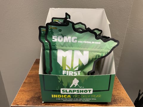 Mn First Slapshot Prickly Pear Indica Gummies