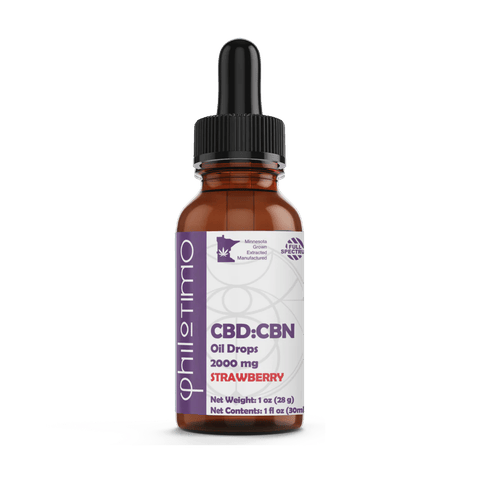 CBD:CBN Oil Drops | Strawberry | Philotimo |
