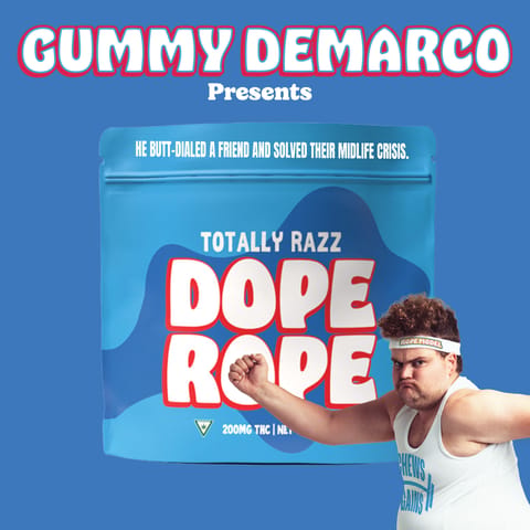 Gummy Demarco Totally Razz Dope Rope Gummies 200mg
