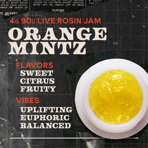 Orange Mintz Jam 4g Live Rosin Concentrate