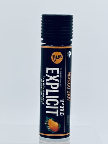 EXPLICIT - INFUSED PREROLL MULTIPACK - MANGO DRIP - 5G