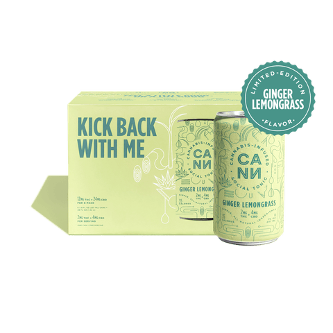 CANN Ginger Lemongrass | 2mg THC / 4mg CBD x 6 Infused Social Tonic Cans