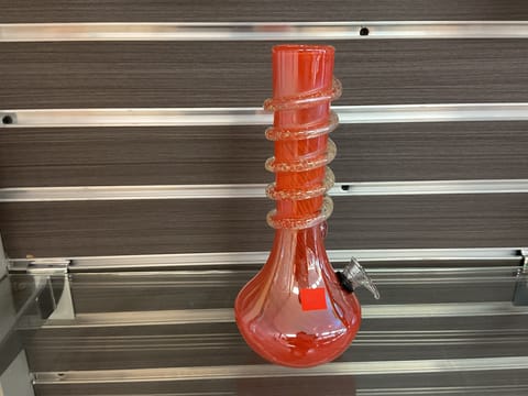 Orange Spiral Bong