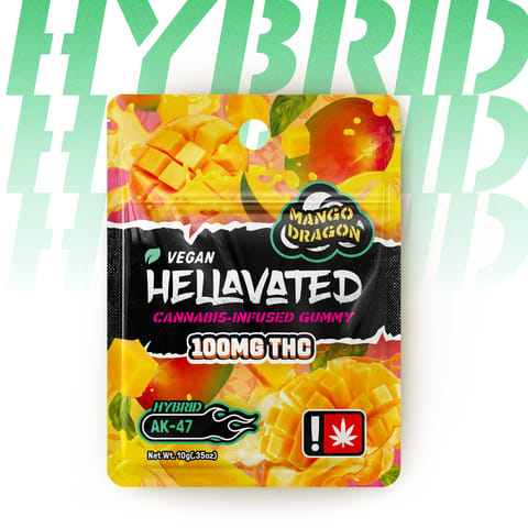 Hellavated Gummies | Mango Dragon 100mg Single