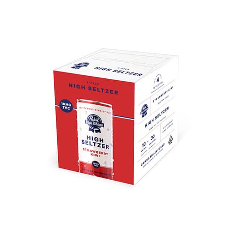 Pabst Blue Ribbon | Strawberry Kiwi (H) | 10mg x 4 High Seltzers