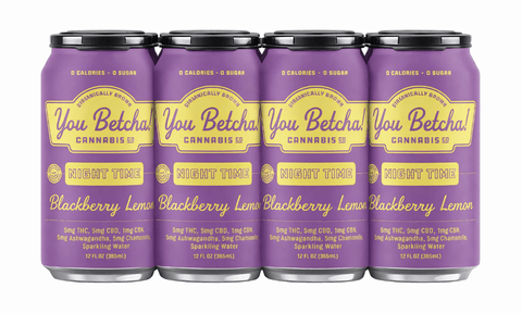 You Betcha - Blackberry Lemon - NIGHT TIME - 5mg THC, 5mg CBD, 1mg CBN, 5mg Ashwagandha, 5mg Chamomile - Blackberry Lemon - 4-Pack
