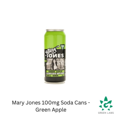 (REC) Mary Jones 100mg Soda Cans - Green Apple