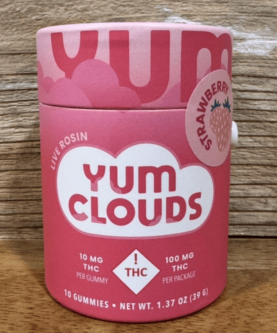 Yum Clouds Live Rosin Strawberry Gummy 100mg