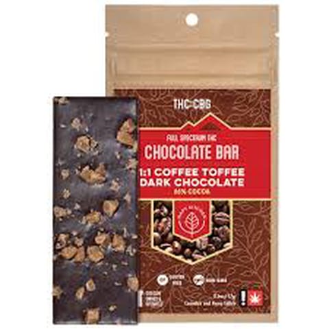 Coffee Toffee CBG 1:1 Chocolate Bar (Happy Kitchen)