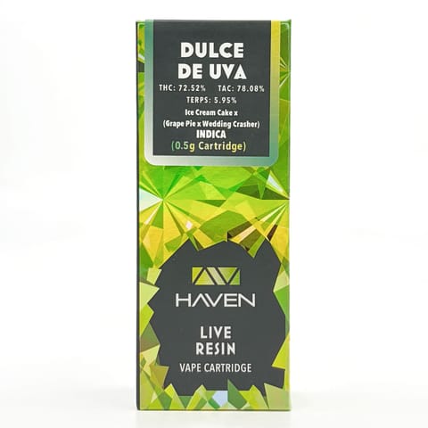 Dulce de Uva, .5g Live Resin vape cart