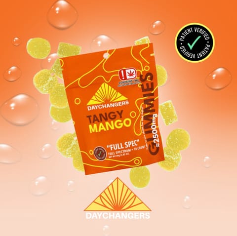 Day Changers | 2500mg | Full Spectrum | Tangy Mango Gummy | 10ct