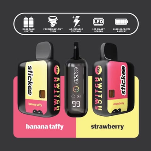 Stickee 4G Live Resin x Liquid Diamonds - Strawberry &  Banana Taffy