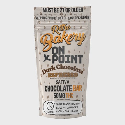 Retro Bakery Infused Edibles - Espresso Dark Chocolate Bar