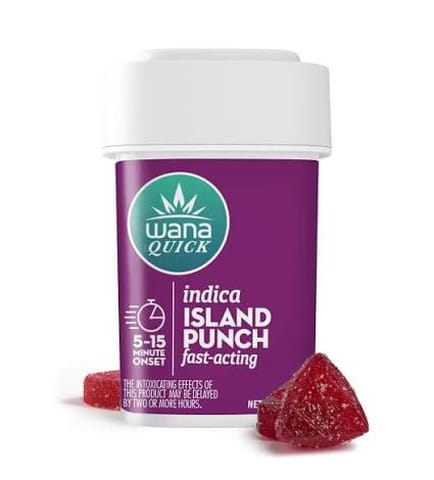 Wana | Edibles | Soft Lozenges | Quick Island Punch Indica - Edible Product - 10mg - 10pk