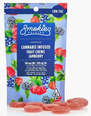 Smokiez | Sweet Jamberry |100mg | THC:CBN 1:1| Fruit Chews