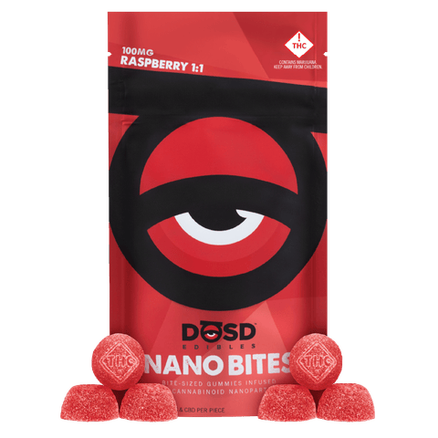Raspberry 1:1 100mg DOSD Gummie