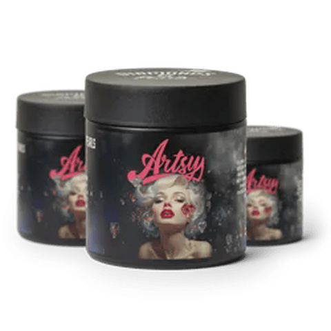 Artsy Cannabis Quarter Jar | Diamonds & Pearls 7g Rec