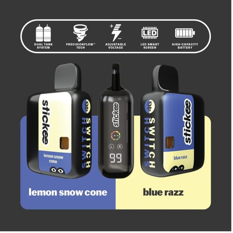 Stickee 4G Live Resin x Liquid Diamonds - Blue Razz & Lemon Snow Cone