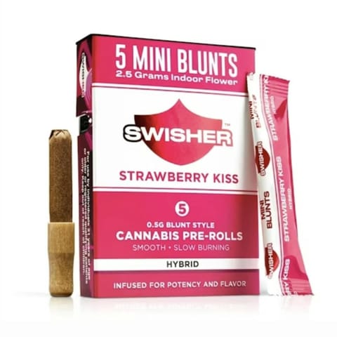 Strawberry Kiss | 0.5g x5 Pre-roll Pack | Swisher