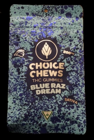 Choice Chews - Blue Raz Dream Gummies (Sativa) - 200mg
