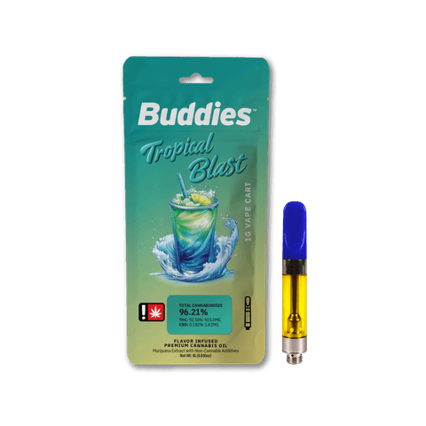 Buddies | Tropical Blast | 1G | Flavored Distillate | Cartridge