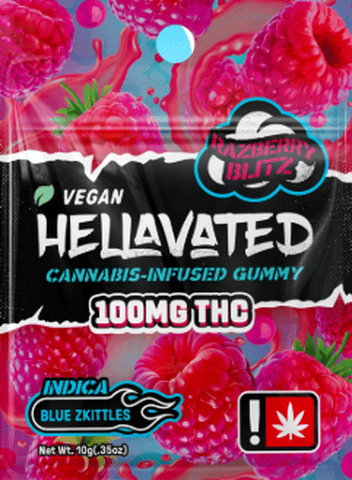 Razberry Blitz 100MG Gummy (Hellavated)