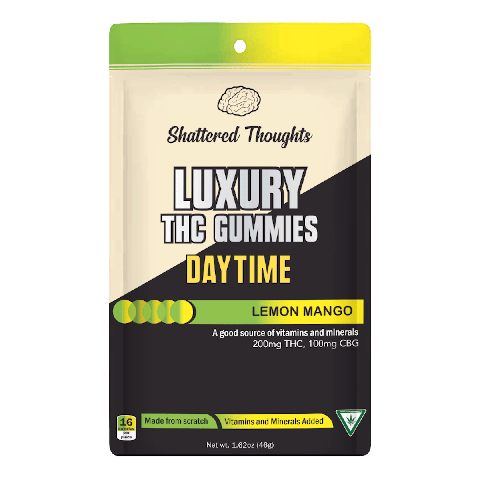 Lemon Mango 200mg (100mg CBG) Daytime Gummies | Shattered Thoughts