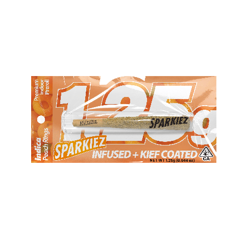 Sparkiez | Peach Ringz | Infused Preroll | Indica | 1.25g