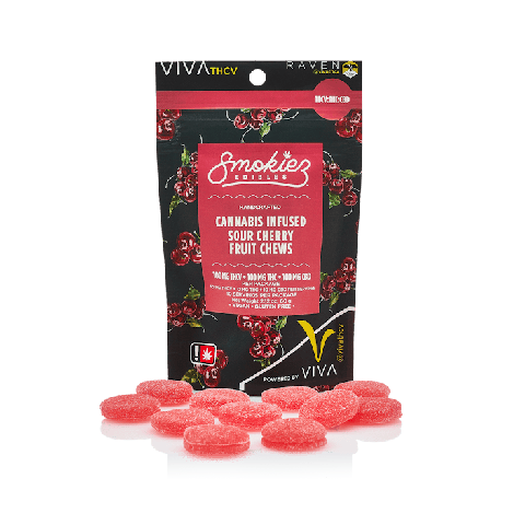 Smokiez Fruit Chews | Sour Cherry 1:2 100mg Rec