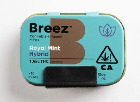 BREEZ MINTS Royal Mint Tin(Hybrid, 100 MG THC)