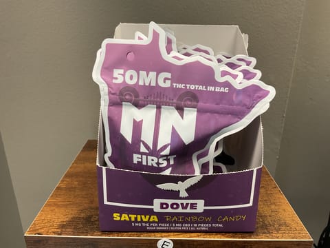 Mn First Dove Rainbow Candy Indica Gummies