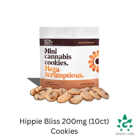 (REC) Hippie Bliss Provisions 200mg Mini cannabis cookies - Salted Caramel (Indica)