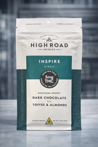 High Road Dark Chocolate Toffee & Almond Hybrid 5mg 20pk