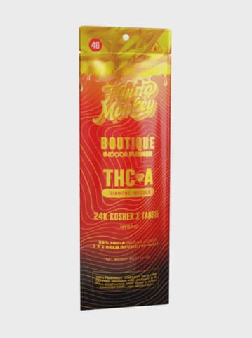 Flying Monkey THCa 4G Prerolls 24K Kosher X Tangie