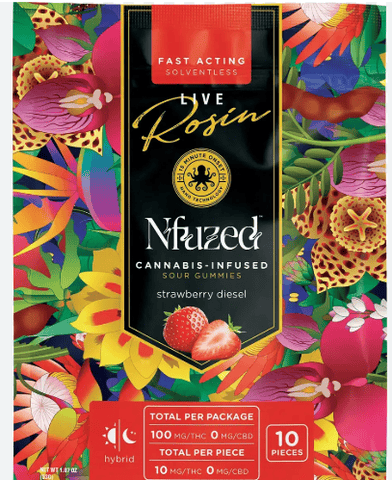 NFuzed, Fast-Acting Vegan Live Rosin Strawberry Diesel, 100mg