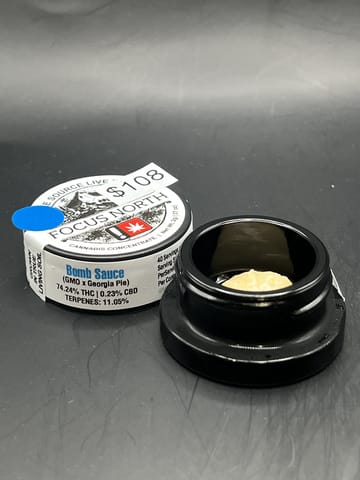 Focus North  | 2g | Bomb Sauce Live Rosin Badder