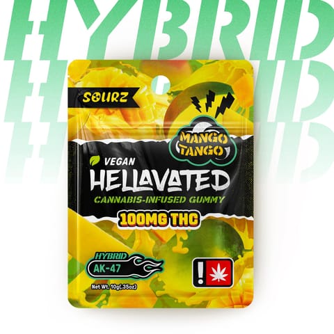 Gummy | Hellavated | - Sour Mango Tango (H) | 100mg *[Dime Store
