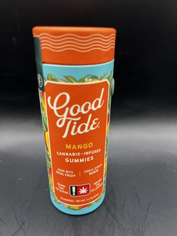 Good Tide | 100mg | Mango (Indica) Rosin Gummies | 10pk