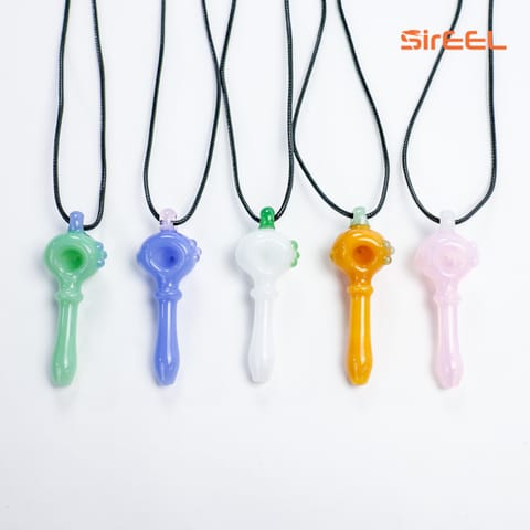 LuvBuds | Mini Pipe Glass Pendant Necklace