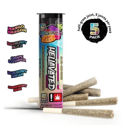 Variety Flavor Pack 5pk Infused Joints (Hellavated)