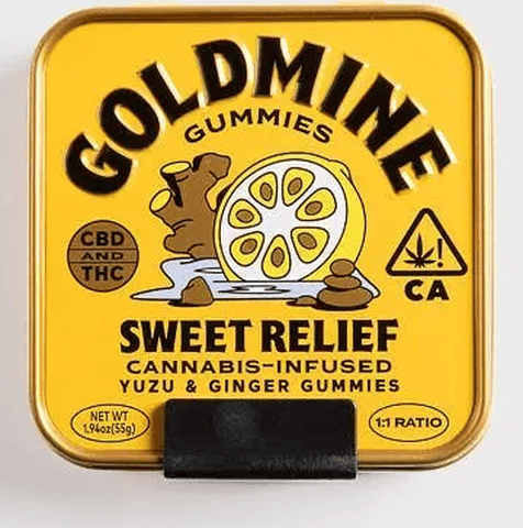 GOLDMINE GUMMIES Sweet Relief Tin(100 MG THC + 100 MG CBD)