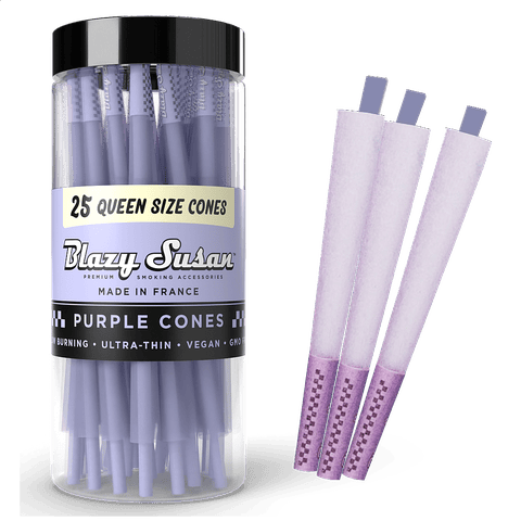 Purple Pre Rolled Cones Jar Queen Size 25ct