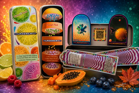 Maple Nectar 0.5g Solventless All-in-One Vape 420 Tin by Lazercat | Golden Rookie