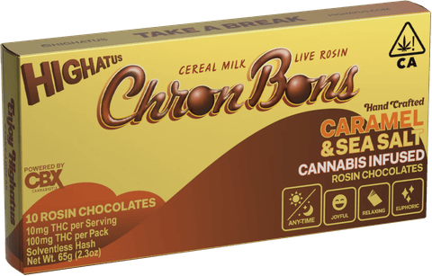 KB - HIGHATUS - SOLVENTLESS CHOCOLATE - CHRONBONS CARAMEL & SEA SALT - 100MG