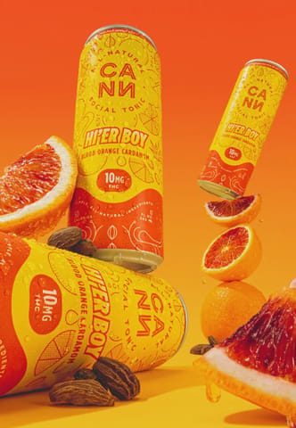 CANN HI'ER BOY| Blood Orange Cardamom | 10mg THC Infused Social Tonic Can