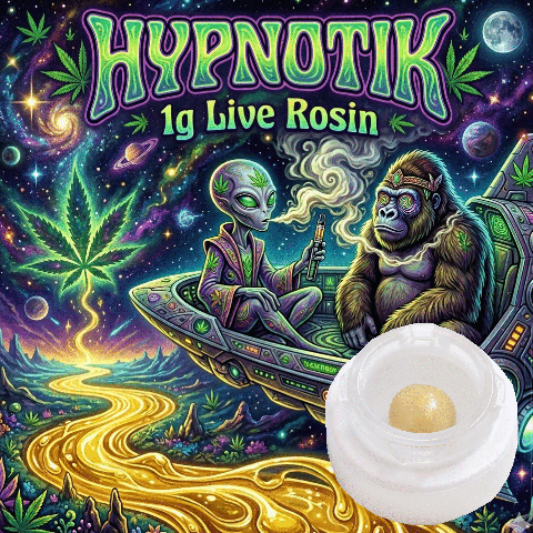 Single Strain Live Rosin - Hypnotik - Indica Dom - 1g