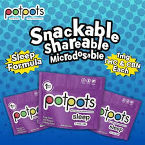 Potpots | 100mg Sugar Shelled THC Infused Chocolates Milk Chocolate Sleep 1:1 THC:CBN 1mg Each | Dream Edibles|