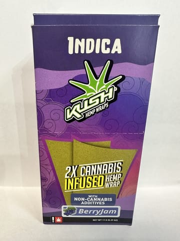 Kush Wraps | Berry Jam | Indica | 2PK | THC Infused Hemp Wraps
